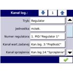 Rys. 3: Podstawowe nastawy kanału logicznego w trybie regulatora PID