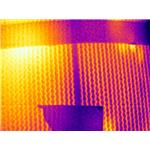 Rys. 2. Termogram szyby podgrzewanej wykonany kamerą FLIR GF320.