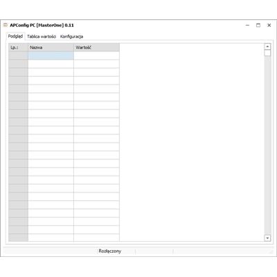 Wybrane okno programu APConfig PC [MasterOne] (Podgląd)