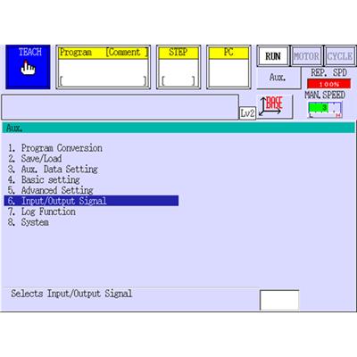 04_Kurs_EthernetIP_w_robotach_Kawasaki_odc2_Widok menu aux na teach pendancie w robocie Kawasaki.png