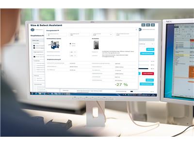 Wirtualne projektowanie i konfiguracja rozwiązań Sytronix z automatycznym wyliczeniem indywidualnych oszczędności energii w porównaniu z napędami o stałej prędkości. (Źródło ilustracji: Bosch Rexroth)