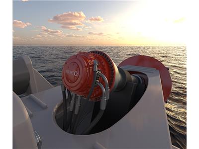 Zastosowanie silnika hydraulicznego Hägglunds Quantum Power w przenośniku taśmowym – przemysł wydobywczy i górniczy (Źródło grafiki: Hägglunds)