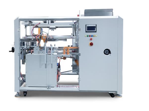 Kartoniarki pionowe w trakcie pracy nad precyzyjnym przygotowaniem towarów sypkich do zamknięcia w opakowaniu. Kartoniarki pionowe w trakcie pracy nad precyzyjnym przygotowaniem towarów sypkich do zamknięcia w opakowaniu.