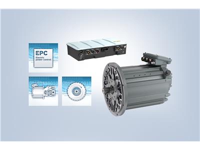 Portfolio oprogramowania Rexroth eLION z modułami Elektrycznej Kontroli Mocy EPC, Jazdy - EDA i Sterowania Napędu Pompy PDC oraz nowa wysokonapięciowa seria silników EMP1 o znacznie zwiększonej gęstoś