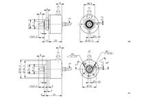 Wymiary - enkoder inkrementalny LIKA I40 - I41