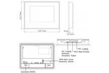 Wymiary - panel HMI EasyLynk EZ100-WGA40