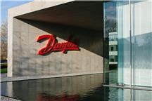 Danfoss headquarters logo on wall