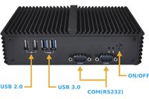 minipc przemysłowy fanless com usb mini