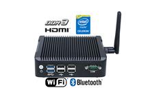 IBOX N5 v.8 - Wytrzymały miniPC z procesorem Intel Celeron, złączami 4x USB 2.0, 2x RJ-45 LAN, 2x US