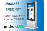 NoMobi Trex 43 v.1 - Nowoczesny totem z 43-calowym wyświetlaczem o jasności 2500 nitów