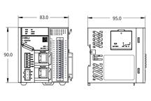 Sterownik PLC Inovance H5U - wymiary