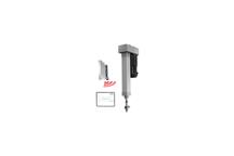 Modułowa serwoprasa: zestaw Smart Function Kit do zaciskania i łączenia z opcjonalną kontrolą siły łączy siłownik elektromechaniczny z odpowiednim sterownikiem napędu i czujnikami. Wstępnie zainstalowane oprogramowanie operacyjne umożliwia automatyczne uruchomienie, a także monitorowanie i przesyłanie danych procesowych. (Źródło: Bosch Rexroth)