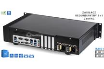 Komputer przemysłowy 2U Fanless Delta-Silent-2U-i5-2xSSD480-DualPSU z zasilaczem redundantnym 230V