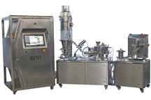 Laboratoryjna suszarnia fluidalna z granulatoro-mieszalnikiem (typ GSFGM-05) z ekranem HMI oraz przecierak kalibracyjny typu PK-5.