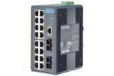 EKI-7556MI - Zarządzalny switch, 16 portów 10/100Mbps i 2 porty światłowodowe do 2km