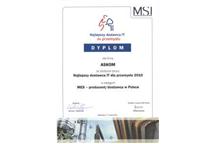 ASKOM najlepszym dostawcą IT dla przemysłu w 2010 roku w kategorii systemów MES ASKOM najlepszym dostawcą IT dla przemysłu w 2010 roku w kategorii systemów MES