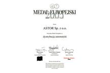ASTOR Sp. z o.o. - autoryzowany dystrybutor automatyki przemysłowej nagrodzony Medalem Europejskim Business Centre Club