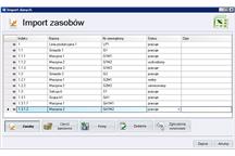 Formularz importu danych z Excela do Profesal Maintenance