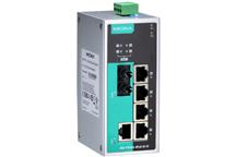 EDS-P206A-4PoE-M-ST niezarządzalny switch na szynę DIN z czterema portami PoE+