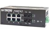 N-TRON™ 708FXE2 solidne, zarządzalne switche przemysłowe z portami światłowodów jednomodowych