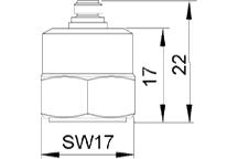 Wymiary czujnika wibracji KS76