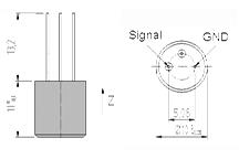 KS90B rozkład pinów i wymiary czujnika wibracji